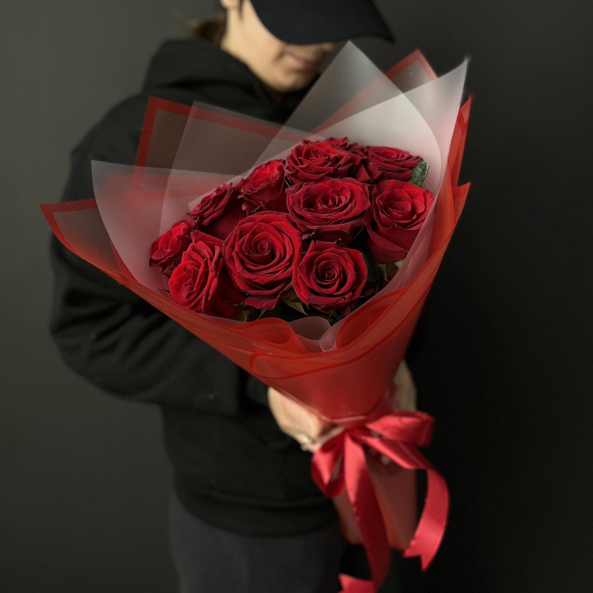 Букеты из красных роз 40 см (Эквадор) [articul: 200900v]