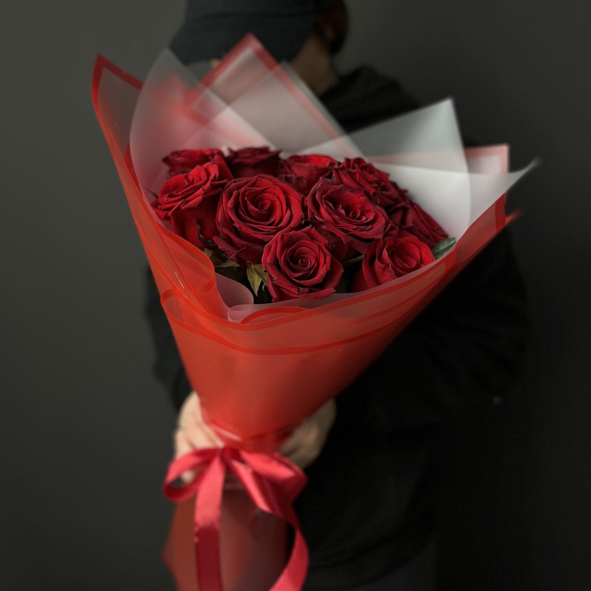 Букеты из красных роз 40 см (Эквадор) [articul: 200900v]
