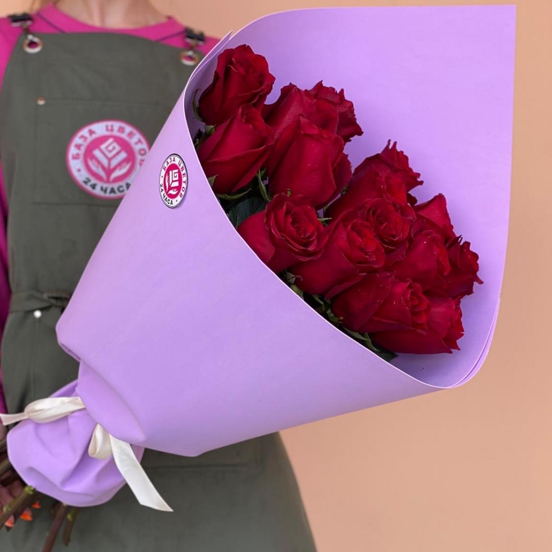 Букеты из красных роз 60 см (Эквадор) (код   208950vlad)
