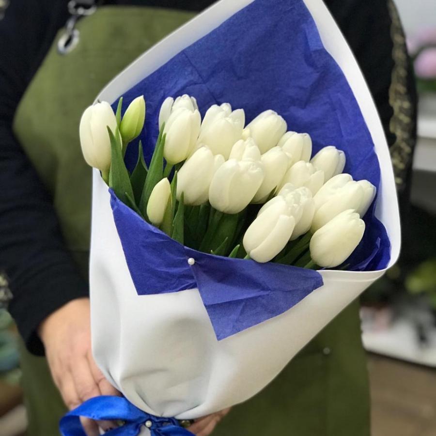 Белые тюльпаны 23 шт. [articul: 352275vlad]