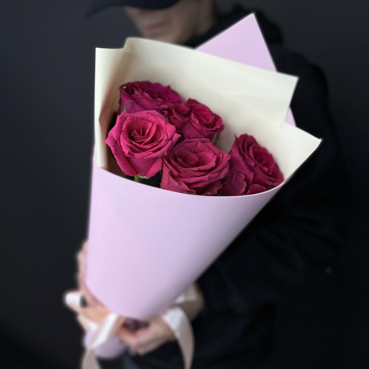 Букеты из розовых роз 40 см (Эквадор) код товара: 94850vlad