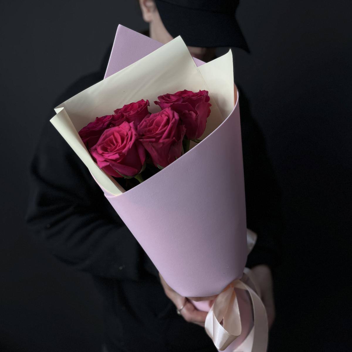 Букеты из розовых роз 40 см (Эквадор) код товара: 94850vlad